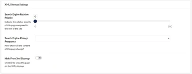 Screenshot from Umbraco CMS with XML Sitemap Settings