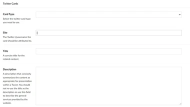 Screenshot from Umbraco CMS with Twitter Cards