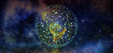 Earth in outer space 