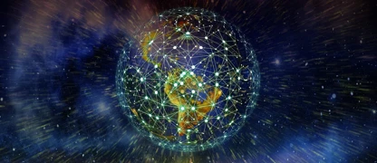 Earth in outer space 