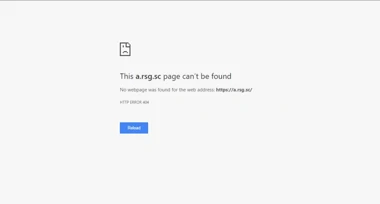 Screenshot shows that a.rsg.sc page can't be found