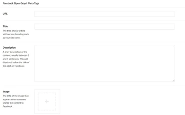 Screenshot from Umbraco CMS: Facebook Open Graph Meta Tags