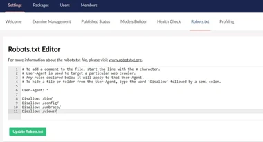 Screenshot from Umbraco CMS