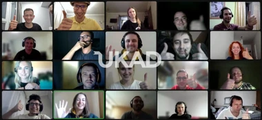 Online meeting of UKAD employees from their homes.